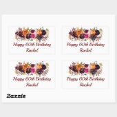 Happy Birthday Stickers Fall Florals (Blatt)
