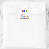 Happy Birthday Stickers farbenfrohe Ballons (Tasche)