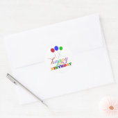 Happy Birthday Stickers farbenfrohe Ballons (Umschlag)