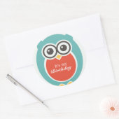 Happy Birthday Stickers Niedlich Baby Owl Cartoon (Umschlag)