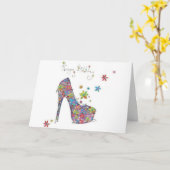 Happy Birthday Stiletto Card Karte (Gelbe Blume)