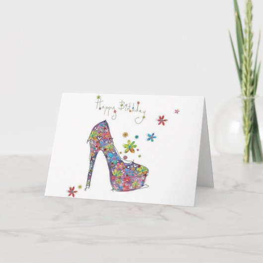 Happy Birthday Stiletto Card Karte (Vorderseite)