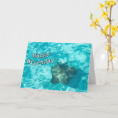 Happy Birthday Sting Ray Card Karte (Gelbe Blume)