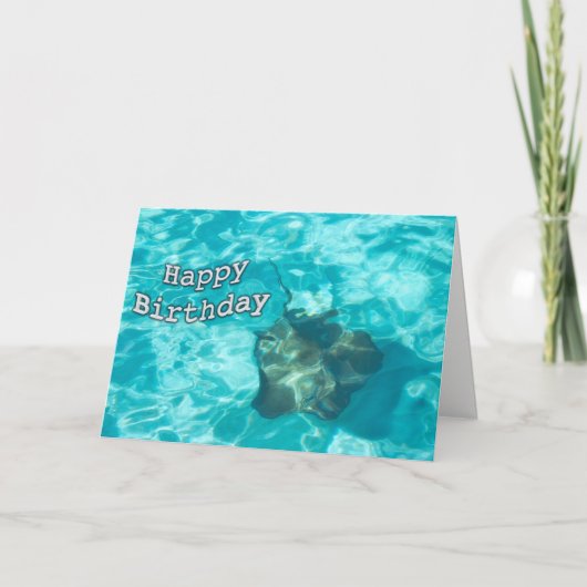 Happy Birthday Sting Ray Card Karte (Vorderseite)