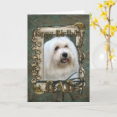 Happy Birthday - Stone Paws - Tulear - Dad Baumwol Karte (Gelbe Blume)