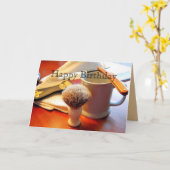 Happy Birthday, Straight Edge Razor Card Karte (Gelbe Blume)