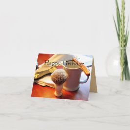 Happy Birthday, Straight Edge Razor Card Karte