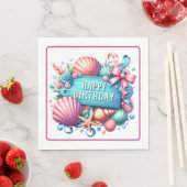 Happy Birthday Strand Thema Serviette (Beispiel)