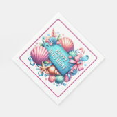 Happy Birthday Strand Thema Serviette (Ecke)