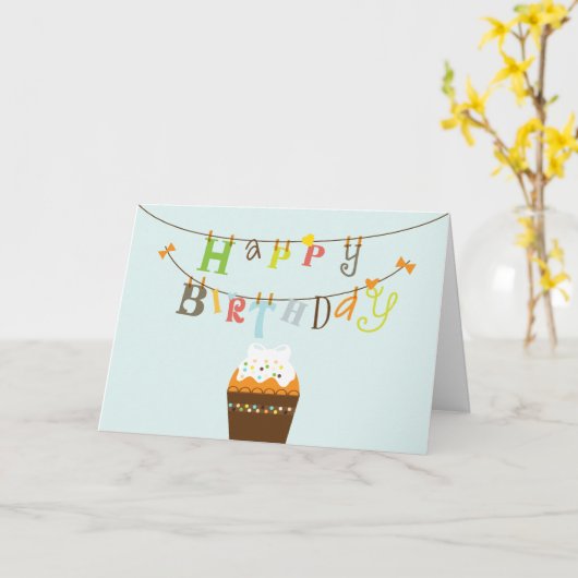 Happy Birthday String Card Karte (Gelbe Blume)