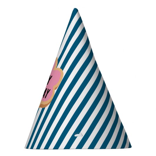 Happy Birthday Stripe Zucker Cookie Partyhütchen (Rechts)