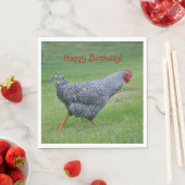 Happy Birthday Strolling Chicken Serviette (Beispiel)