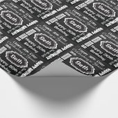 Happy Birthday Subway Art | Personalisieren Geschenkpapier (Ecke)