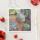 Happy Birthday Succulent Addict Serviette (Beispiel)