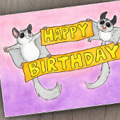 Happy Birthday Sugar Gliders Gruß Karte