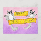 Happy Birthday Sugar Gliders Postkarte (Vorderseite)
