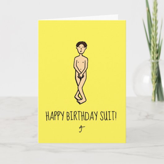 Happy Birthday Suit Karte (Vorderseite)