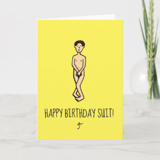 Happy Birthday Suit Karte