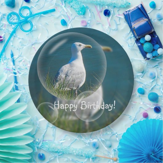 Happy Birthday Summer Seagull Pappteller (Party)