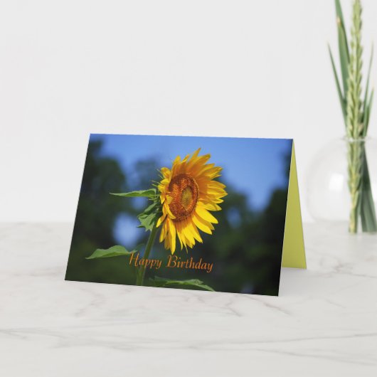 Happy Birthday Sunflower Card Karte (Vorderseite)