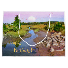 Happy Birthday Sunset Beach Große Geschenktüte