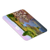 Happy Birthday Sunset Seashore Magnet (Rechte Seite)