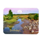 Happy Birthday Sunset Seashore Magnet (Horizontal)