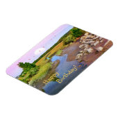 Happy Birthday Sunset Seashore Magnet (Linke Seite)