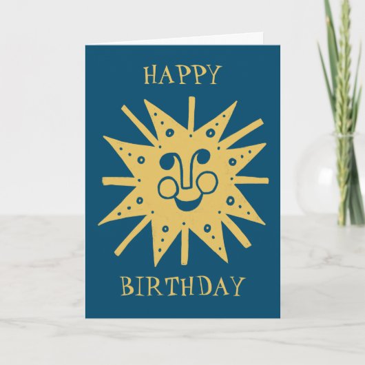 HAPPY BIRTHDAY SUNSHINE Blue Karte (Vorderseite)