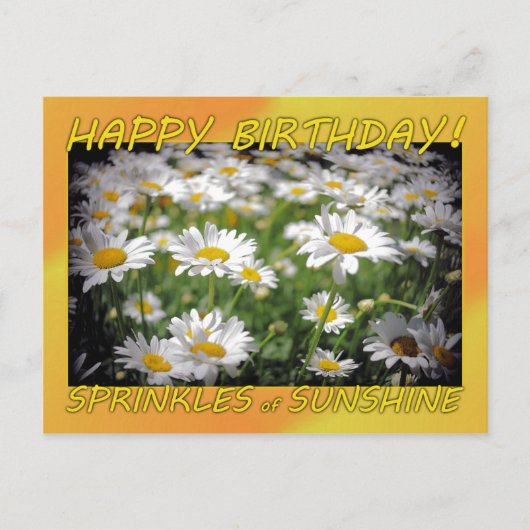 Happy Birthday Sunshine Postkarte (Vorderseite)
