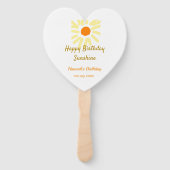 Happy birthday sunshine yellow orange birthday boh fächer (Rückseite)