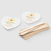 Happy birthday sunshine yellow orange birthday boh fächer (Non-assembled)