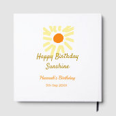 Happy birthday sunshine yellow orange birthday boh gästebuch (Rückseite)