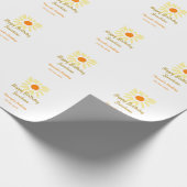 Happy birthday sunshine yellow orange birthday boh geschenkpapier (Ecke)