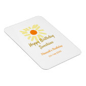 Happy birthday sunshine yellow orange birthday boh magnet (Rechte Seite)