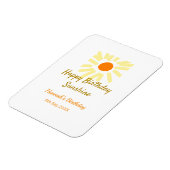 Happy birthday sunshine yellow orange birthday boh magnet (Linke Seite)