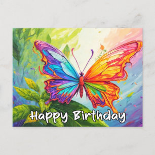 Happy Birthday Super Niedlich Butterfly Doodle Feiertagspostkarte