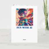 Happy Birthday Superhero Themed Personalisiert Karte (Rückseite)