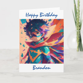 Happy Birthday Superhero Themed Personalisiert Karte