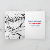 Happy Birthday Superhero Themed Personalisiert Karte (Innenseite)