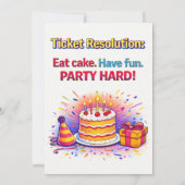 Happy Birthday Support Ticket Einladung (Rückseite)