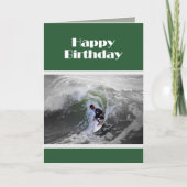 Happy Birthday Surfer Karte (Vorderseite)