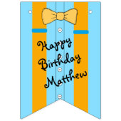 Happy Birthday Suspenders und Bow Krawatte Wimpelkette (Erste Fahne)