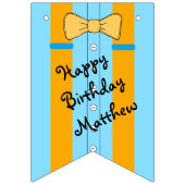 Happy Birthday Suspenders und Bow Krawatte Wimpelkette (Dritte Fahne)