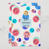 Happy Birthday Süsse Feiertagskarte (Vorne/Hinten)