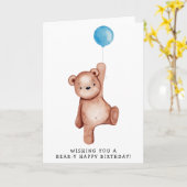 Happy Birthday Süße Tier Card Karte (Gelbe Blume)