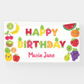Happy Birthday Süßobst Banner (Horizontal)