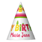 Happy Birthday Süßobst Partyhütchen (Vorderseite)