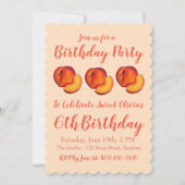 Happy Birthday Sweet Georgia Peach Peaches Einladung (Vorderseite)