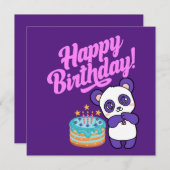 Happy Birthday Sweet Lila Panda (Vorne/Hinten)